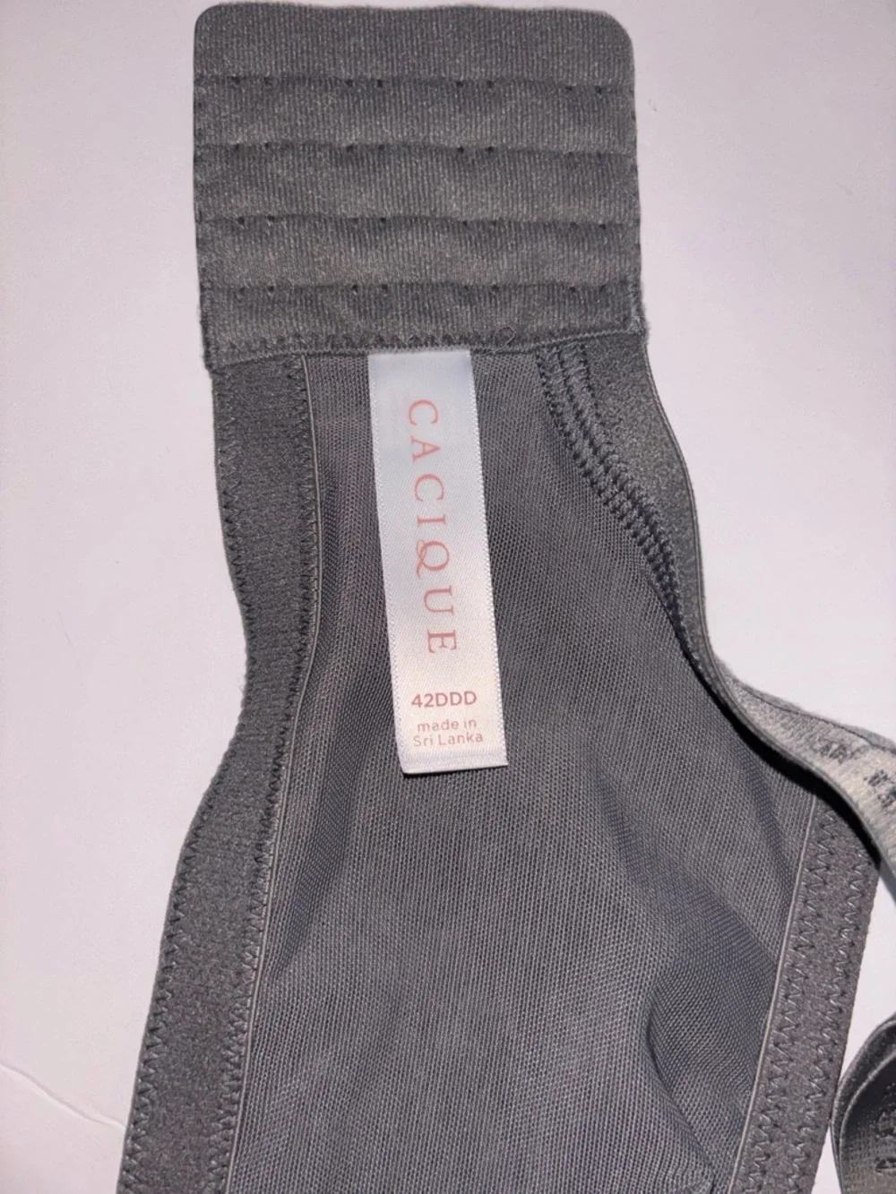 Cacique Collection T-Shirt Bra Boost Plunge Gray Size 42DDD